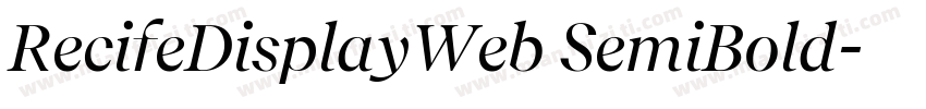 RecifeDisplayWeb SemiBold字体转换